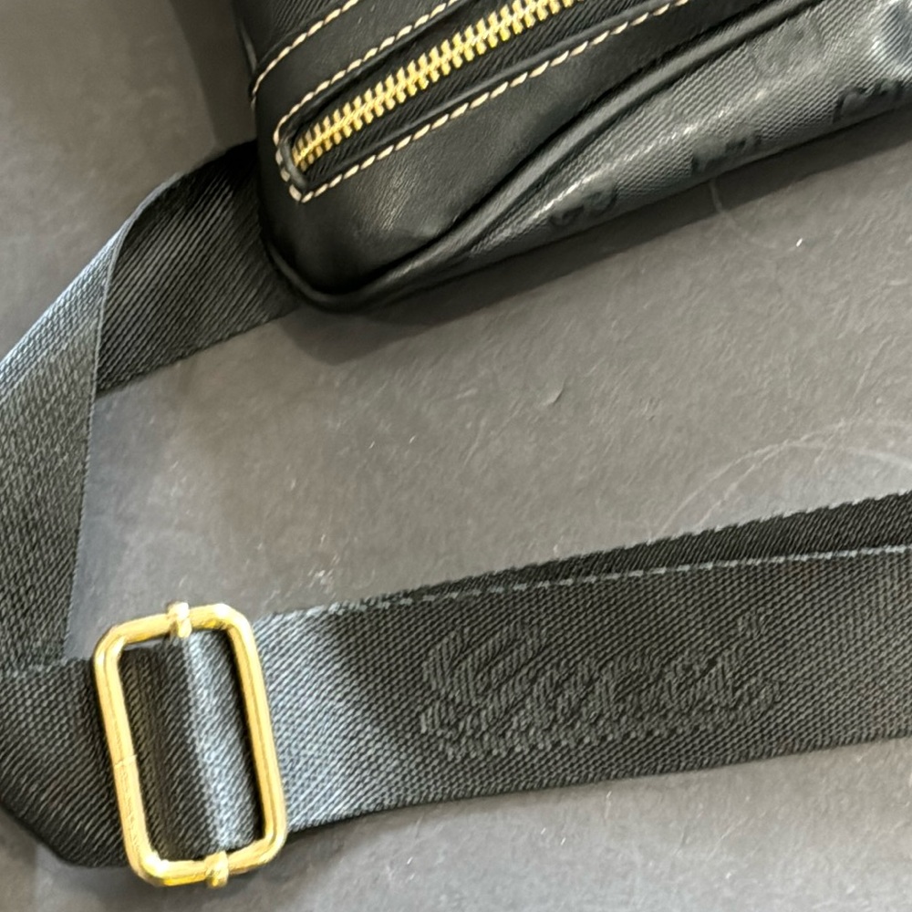 Gucci Black Monogram Belt Bag with Gold Hardware - Picture 8 of 16